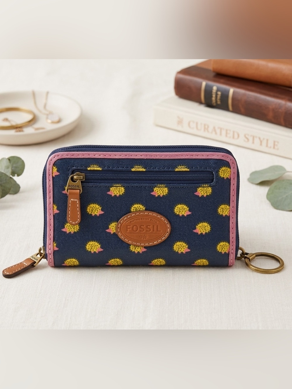 🦔 RARE Fossil Key Per Hedgehog Zip Wallet